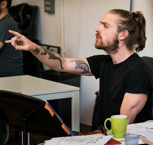 Director Gerard Jones working on 'Oreste'
