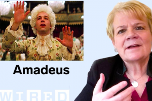 Picture of Marin Alsop talking about orchestral scenes from films and TV