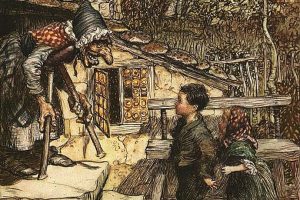 Picture of Arthur Rackham's illustration of Hansel and Gretel