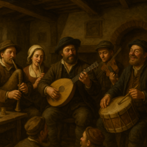 Picture of musicians in a tavern