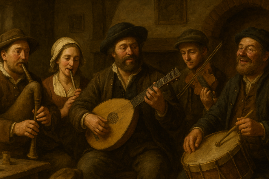 Picture of musicians in a tavern