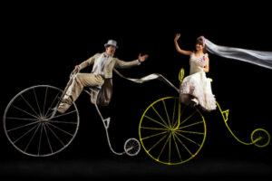 Picture of The Flying Velocipede, a Black Light Theatre Srnec performance from 2014