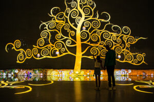 Picture of Gustav Klimt's Tree of Life at Frameless, the immersive art experience