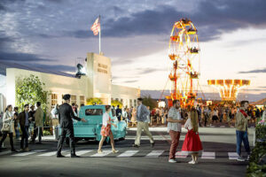 Picture of Secret Cinema's production of Back to the Future in 2014