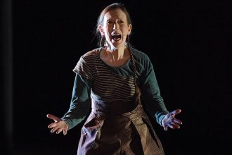 Picture of Meredith Monk at the Brooklyn Academy of Music