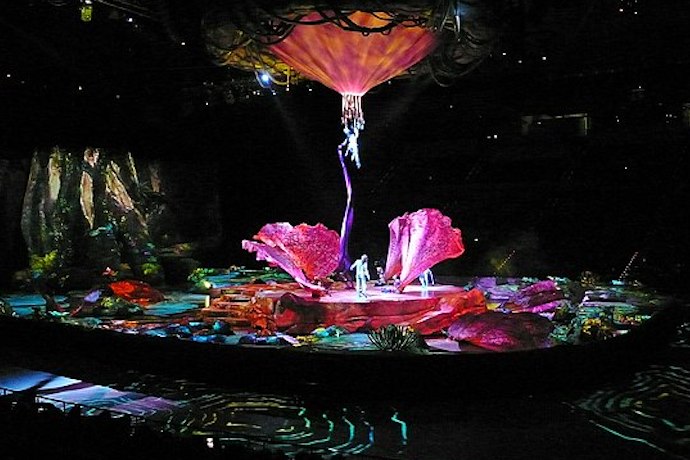Picture of a Cirque du Soleil production in Palau Sant Jordi de Barcelona